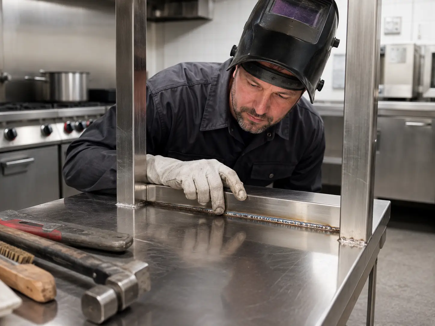 Restaurant equipment welding and fabrication service