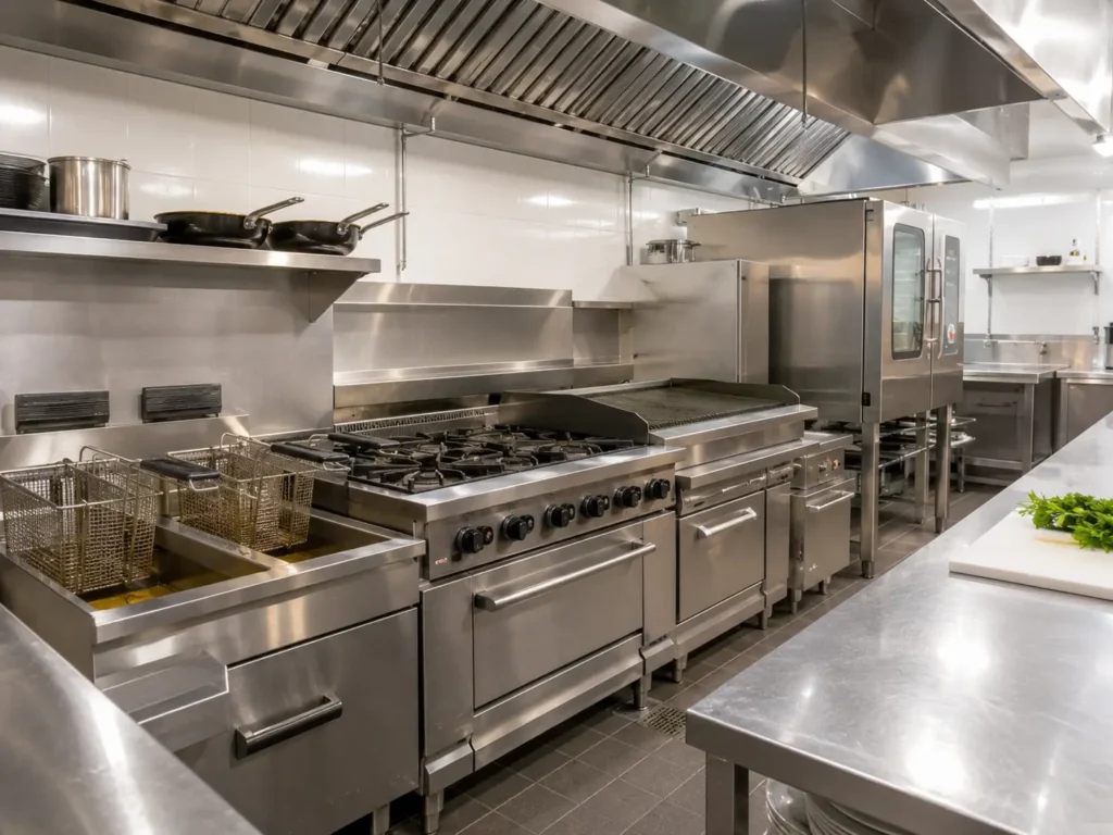 Flat-top griddle repair in a commercial kitchen