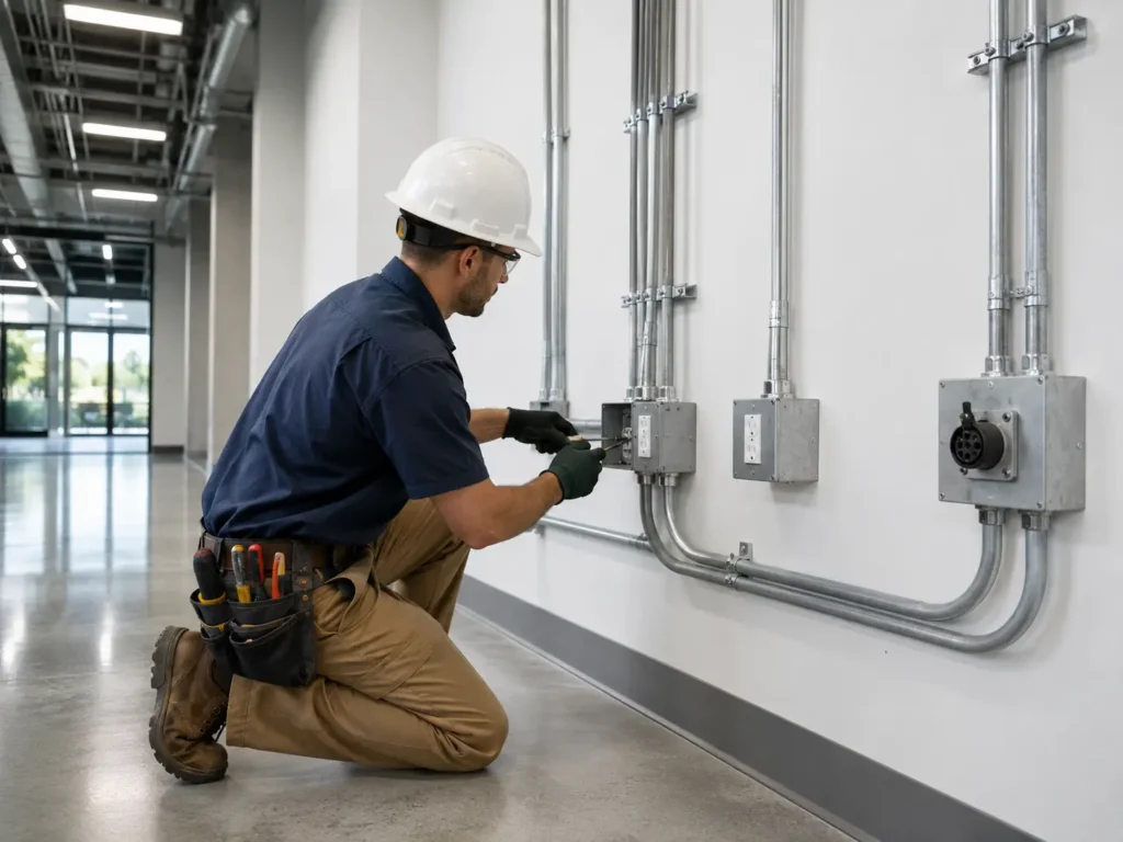 Plumbing and electrical maintenance for commercial facilities