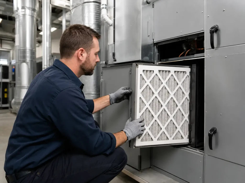 HVAC filter and belt maintenance service
